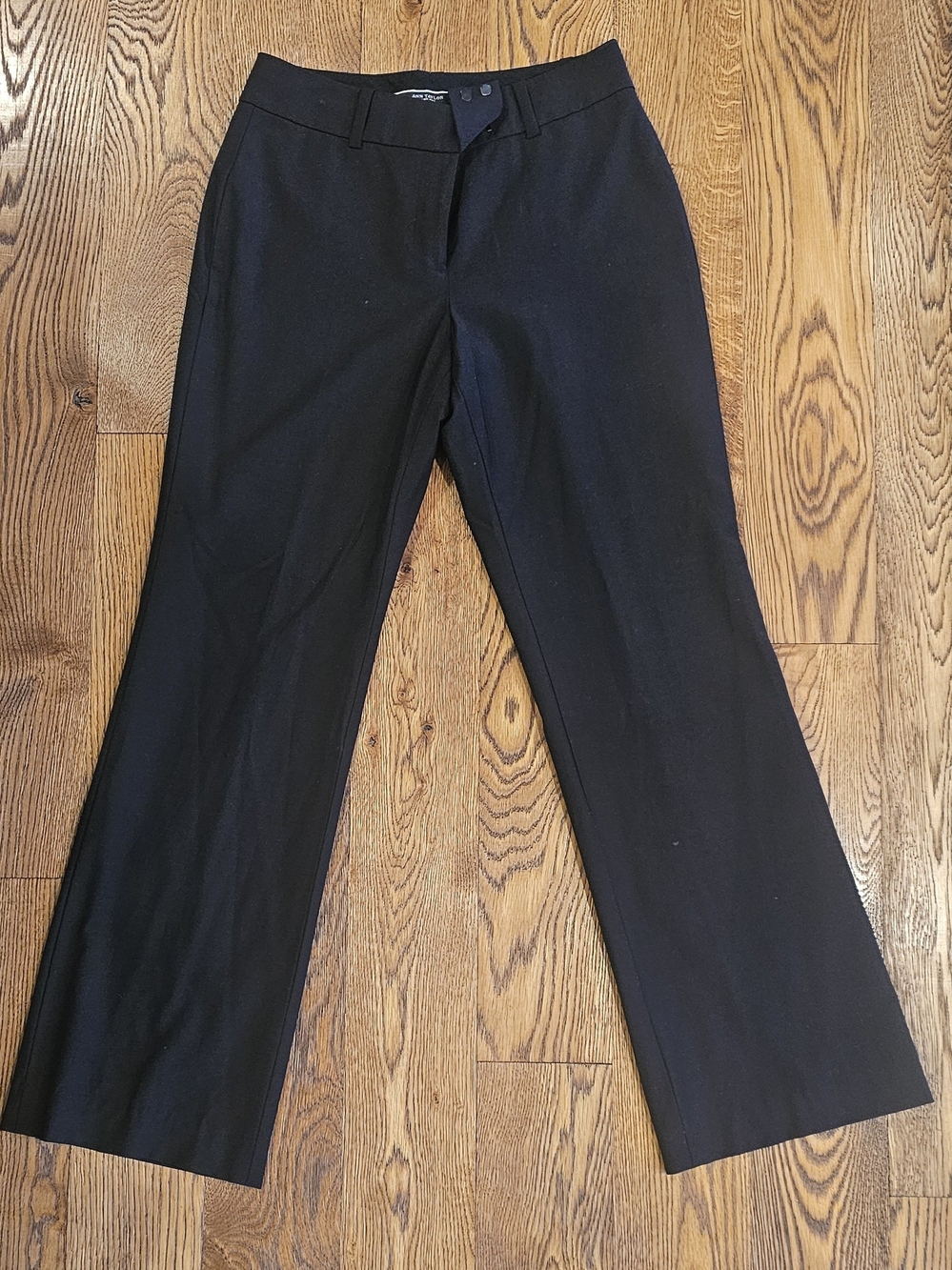 Ann Taylor Black Straight-Leg Dress Trousers